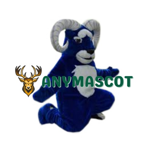 Realistic Lightweight Blue Ram Mascot Costume