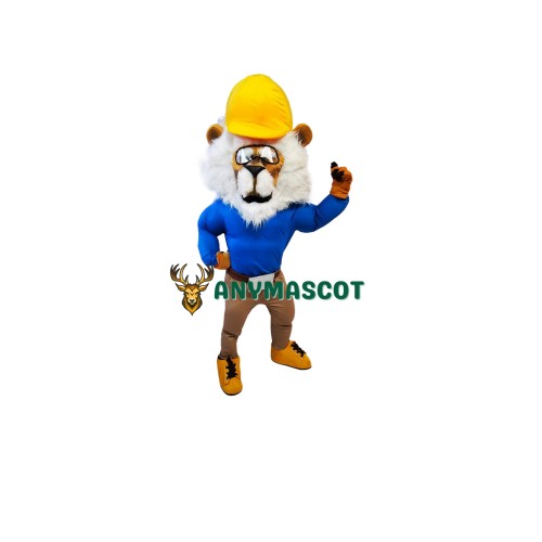 Worker Lion Mascot Costume
