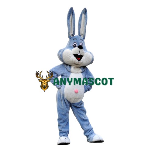 Superb Blue Rabbit Mascot Costume