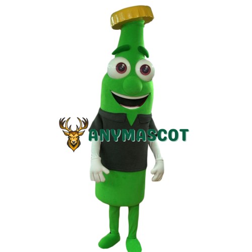 Realistic Green Bottle Mascot Costume