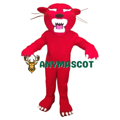 Superb Red Panther Mascot Costume