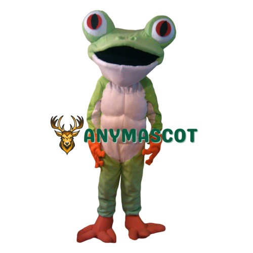 Happy Realistic Lightweight Frog Mascot Costume