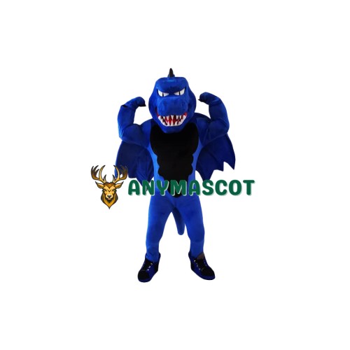 Blue Flying Dragon Mascot Costume