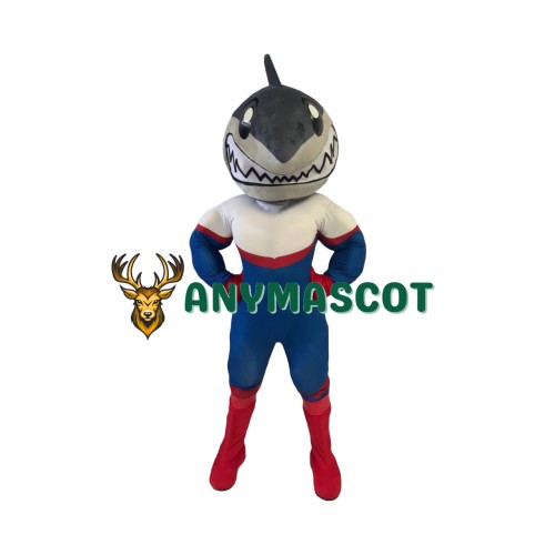 Sport Muscular Shark Mascot Costume