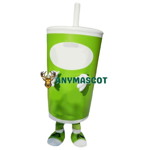 Green Drink Cup Mascot Costume