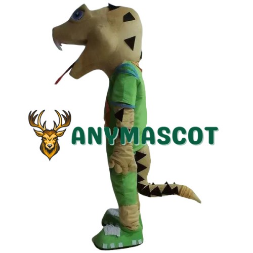Green Suit Snake Mascot Costume