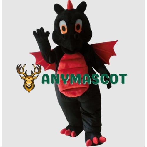 Black Red Dragon Mascot Costume