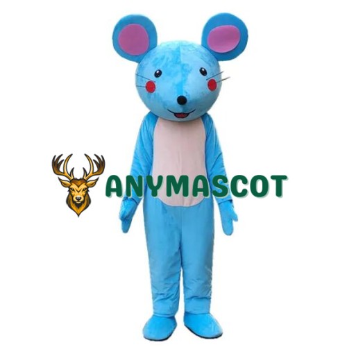Affordable Blue Mouse Mascot Costume