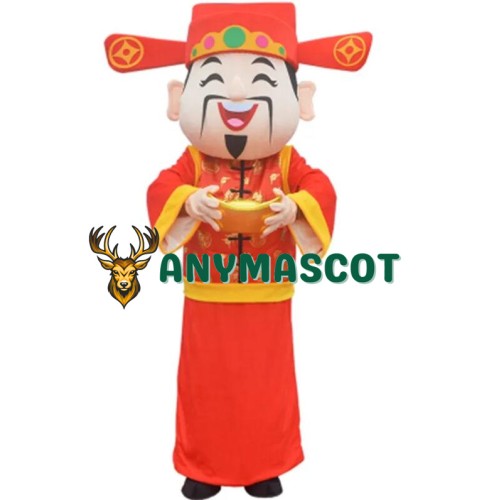 Happy God of Wealth Mascot Costume