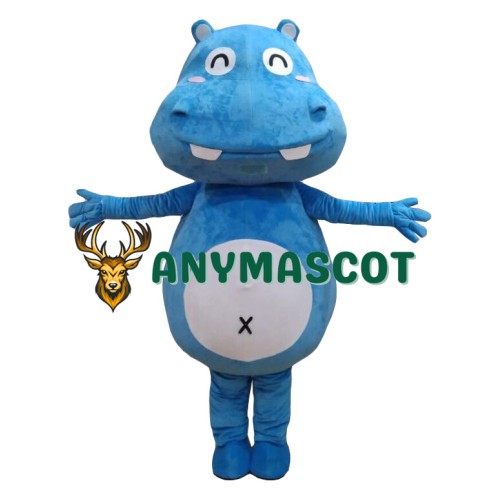 Affordable Blue Lightweight Hippo Mascot Costume