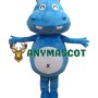 Affordable Blue Lightweight Hippo Mascot Costume