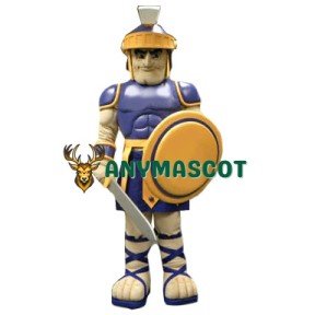Superb Lightweight Blue Spartan Mascot Costume