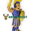Yellow Blue Spartan Mascot Costume