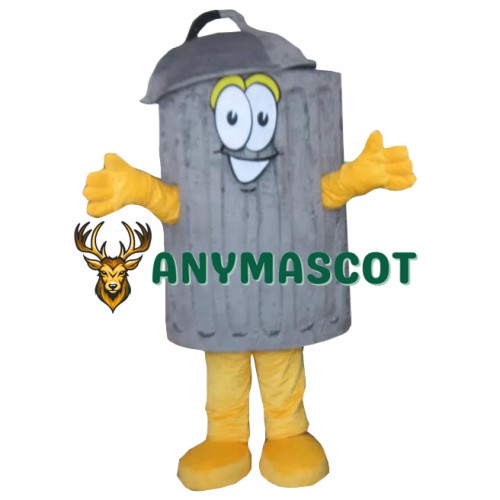 Happy Garbage Can Mascot Costume
