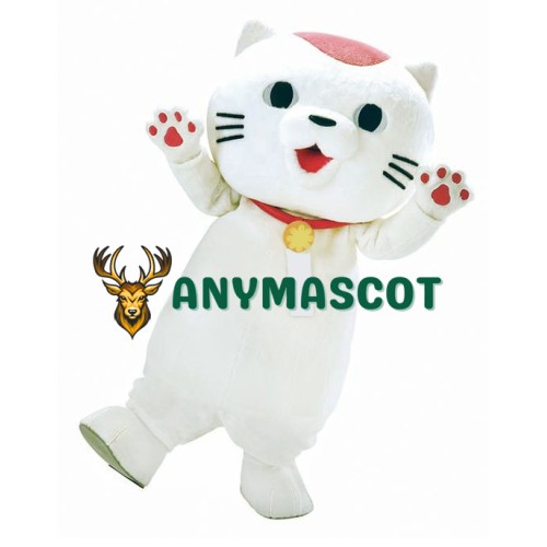 Lovely Lightweight White Cat Mascot Costume