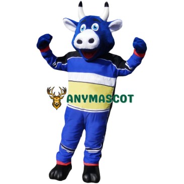 Lovely Lightweight Blue Bull Mascot Costume