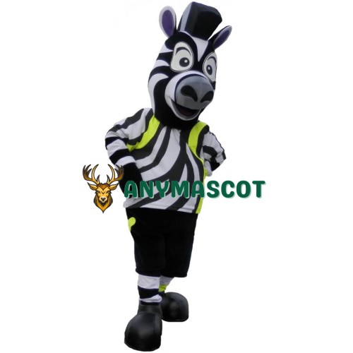 Realistic Sport Zebra Mascot Costume