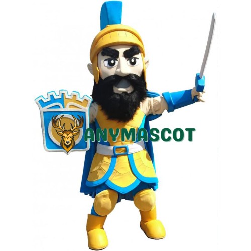 Gold Yellow Spartan Mascot Costume