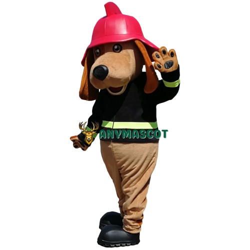 Realistic Firedog Mascot Costume