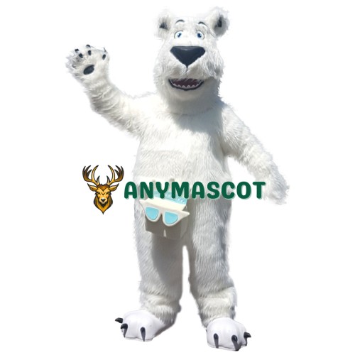 Lovely Realistic Polar Bear Mascot Costume