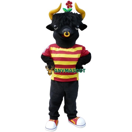 Black Bull Mascot Costume