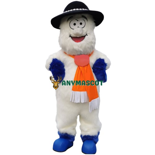 Happy Lightweight Snowman Mascot Costume