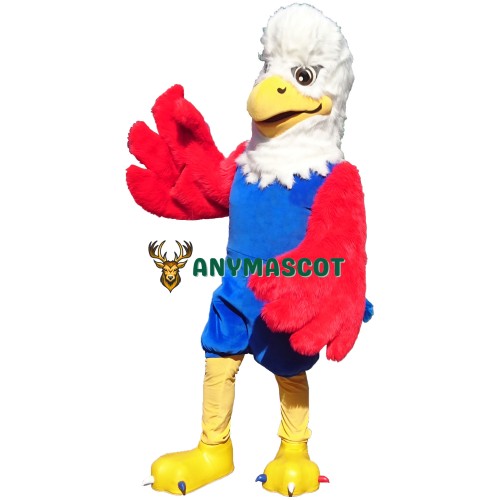 White Red Lightweight Eagle Mascot Costume