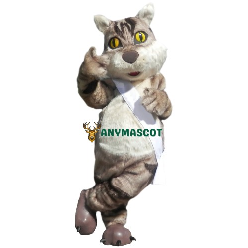 Happy Realistic Cat Mascot Costume