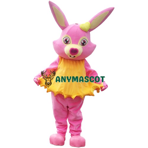 Cute Lightweight Pink Rabbit Mascot Costume
