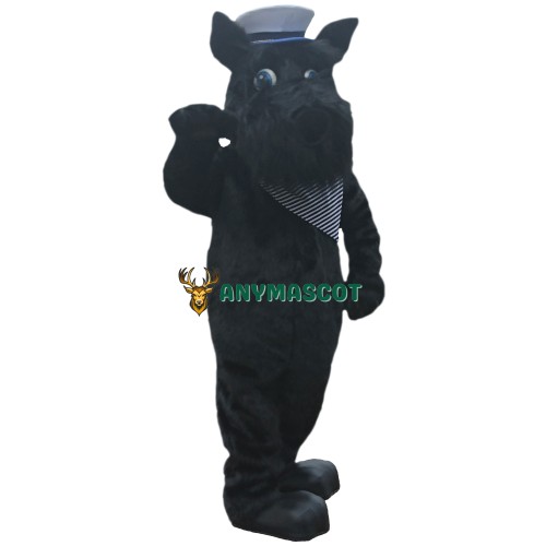 Black Realistic Terrier Dog Mascot Costume