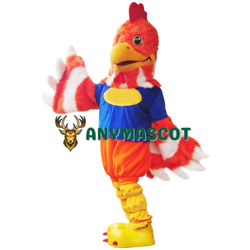 Superb Realistic Rooster Mascot Costume