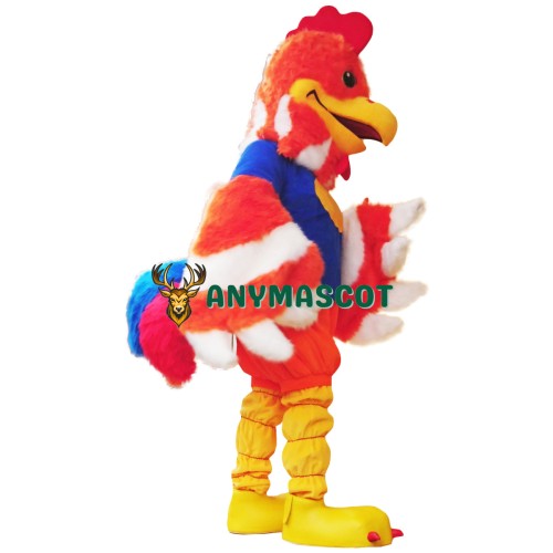 Superb Realistic Rooster Mascot Costume