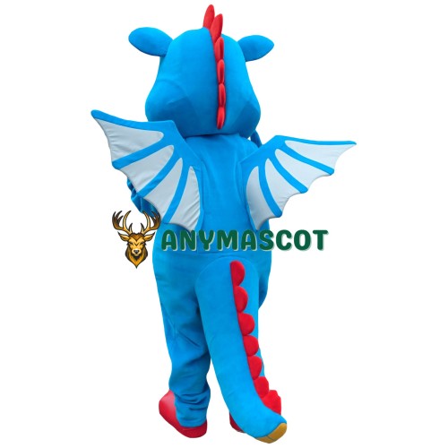 Lovely Lightweight Blue Dragon Mascot Costume
