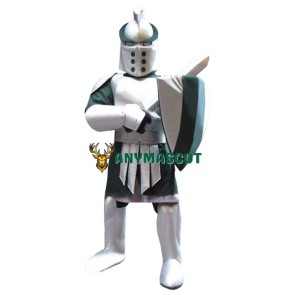 Silver Armor Knight Mascot Costume