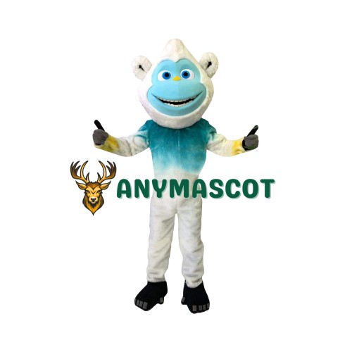 White Blue Monkey Mascot Costume
