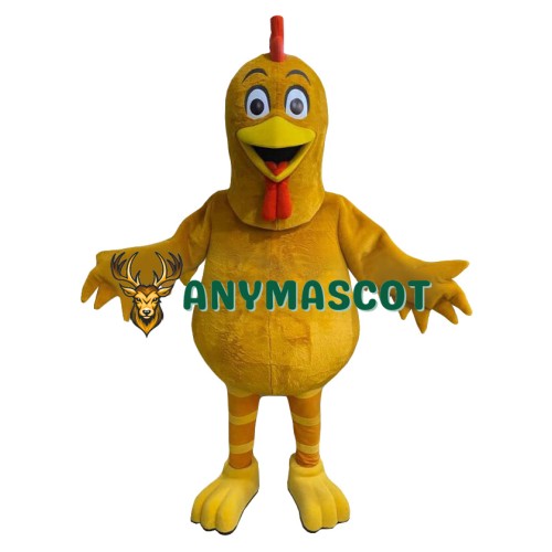 Happy Realistic Chicken Mascot Costume