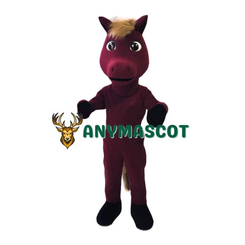 Red Lightweight Horse Mascot Costume