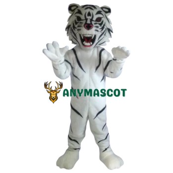 Fierce Lightweight White Tiger Mascot Costume