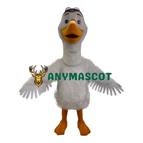 Happy Lightweight Pilot Seagull Mascot Costume