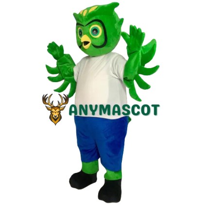 Green Realistic Owl Mascot Costume