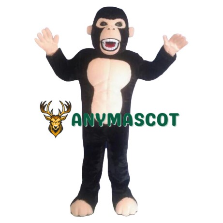 Black Lightweight Chimpanzee Mascot Costume