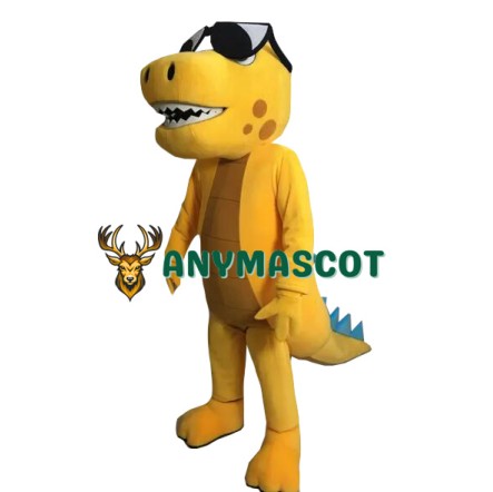 Yellow Lightweight Dinosaur Mascot Costume