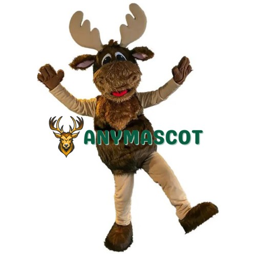 Happy Lightweight Elk Mascot Costume