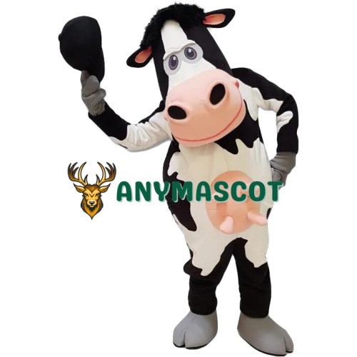 Happy Lightweight Cow Mascot Costume