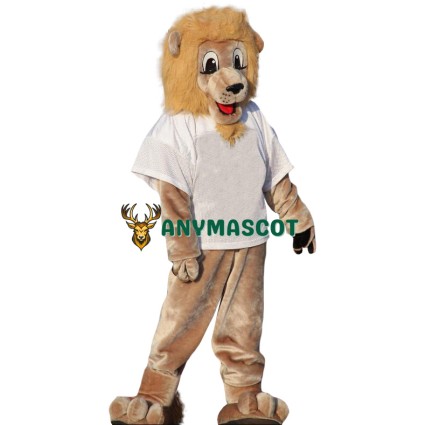 Happy Realistic Lightweight Lion Mascot Costume