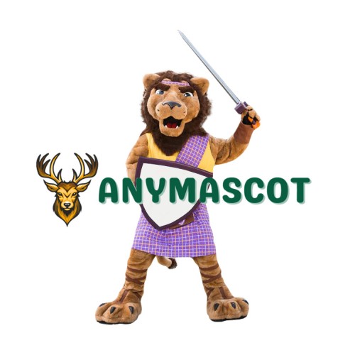 Realistic Lightweight Knight Lion Mascot Costume