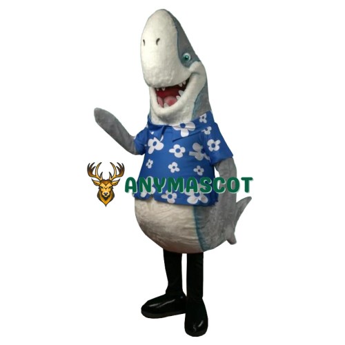 Happy Realistic Lightweight Shark Mascot Costume