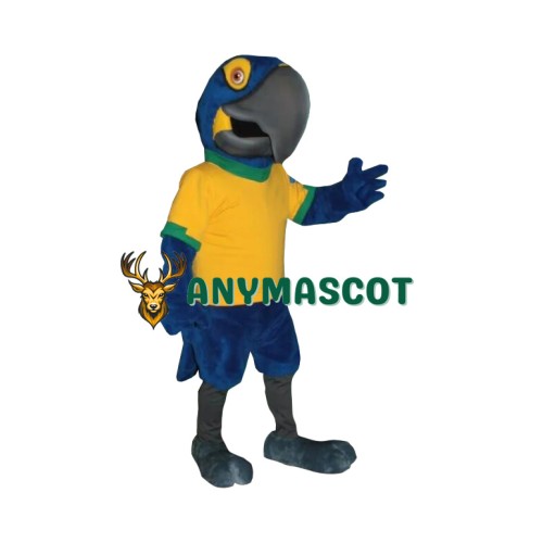Blue Realistic Parrot Mascot Costume
