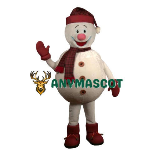 Friendly Realistic Lightweight Snowman Mascot Costume