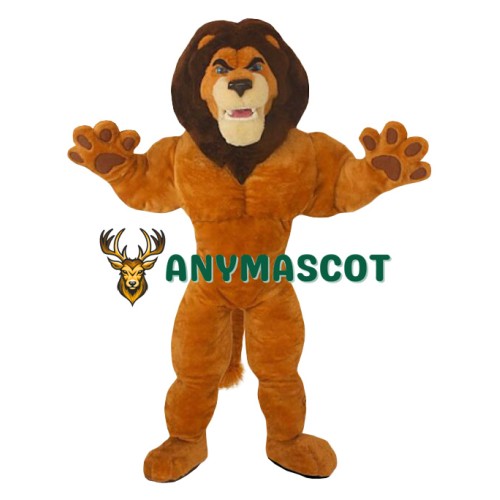 Power Muscular Lightweight Lion Mascot Costume